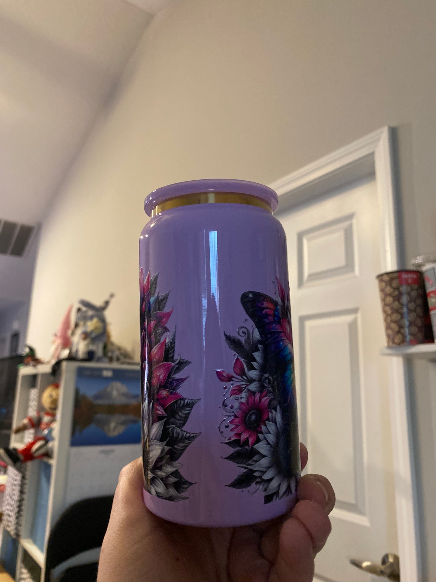 Purple Butterfly Stainless Steel
