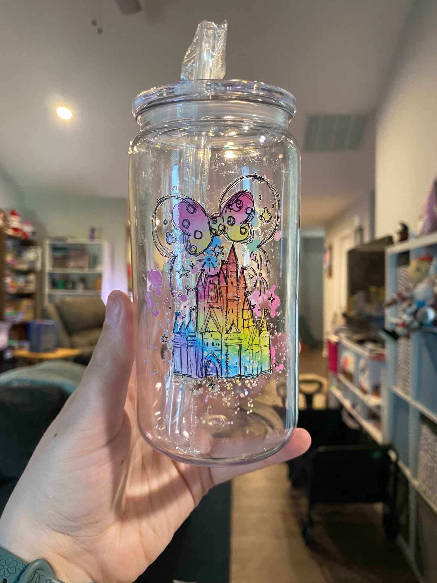 Watercolor Castle Plastic Libbey