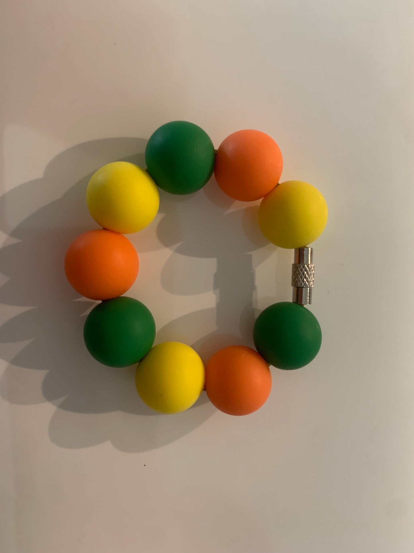 Green, Orange, and Yellow Cup Charm