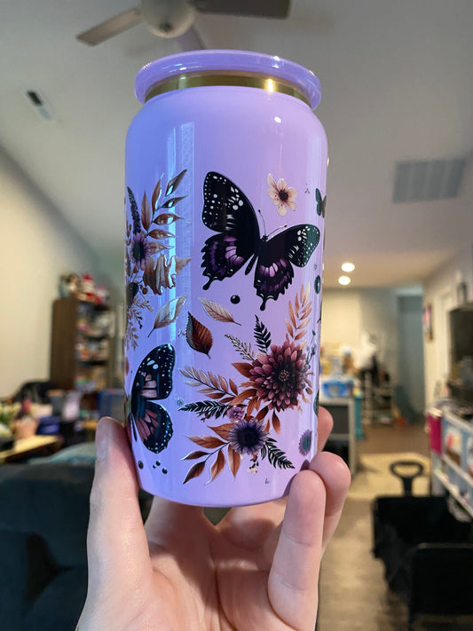 Purple Butterfly Stainless Steel