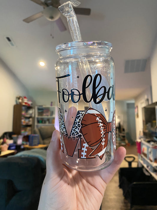 Football Mom  Plastic Libbey