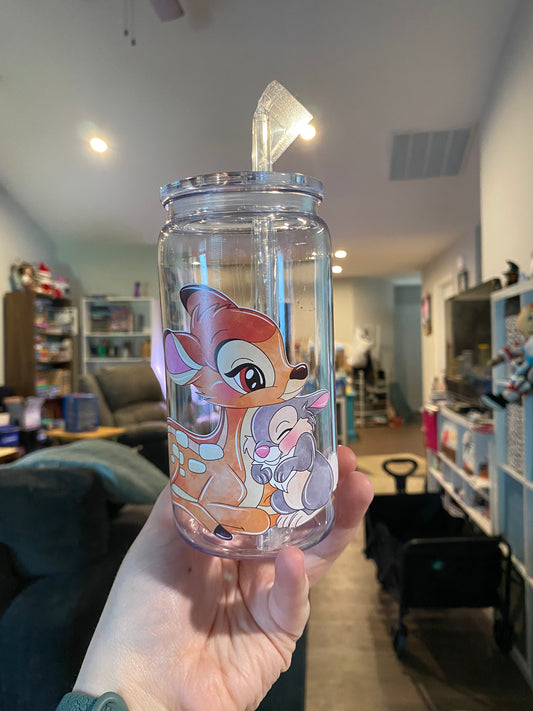 Deer and Bunny Plastic Libbey