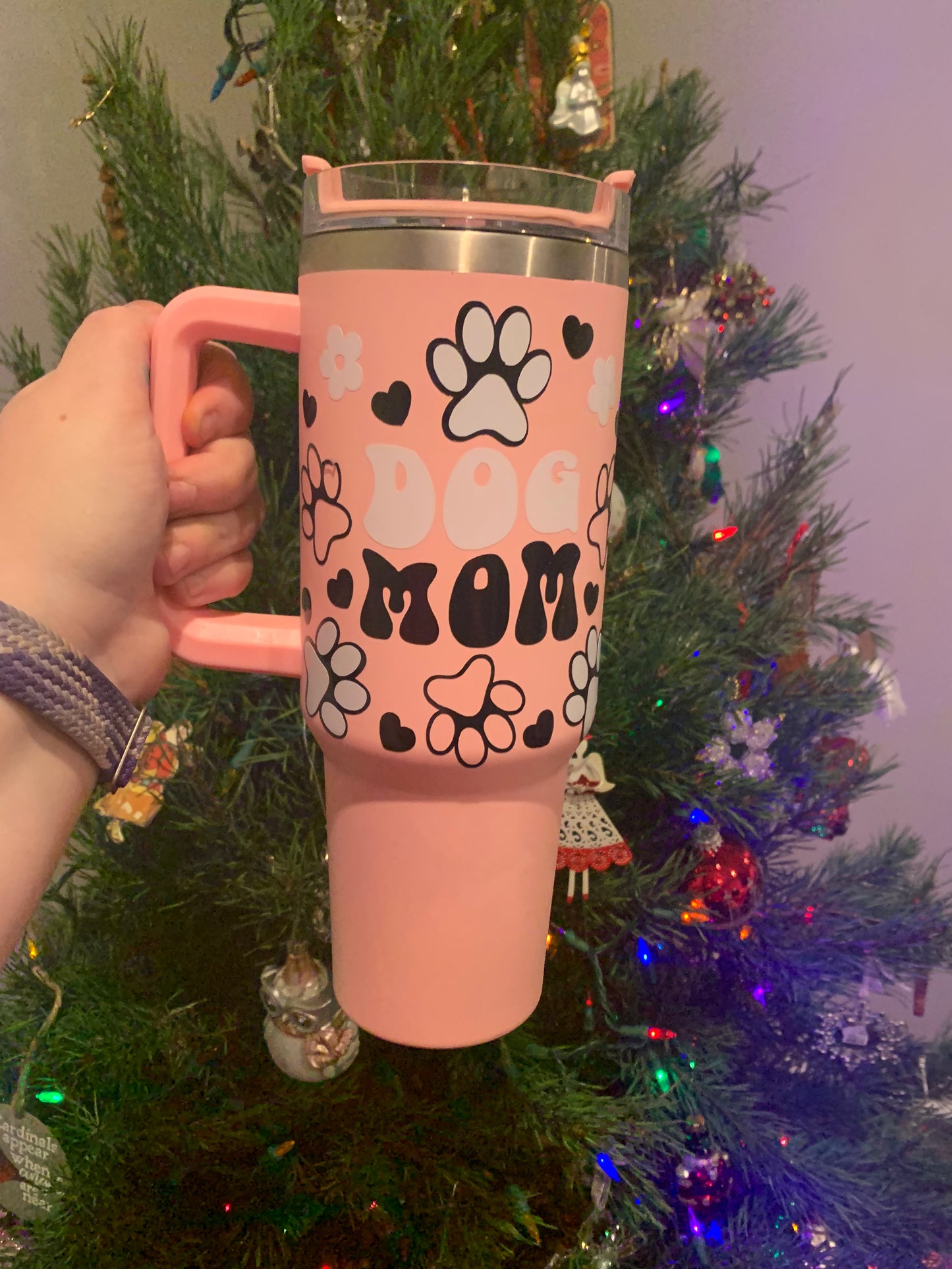 Light Pink Dog Mom 40 oz