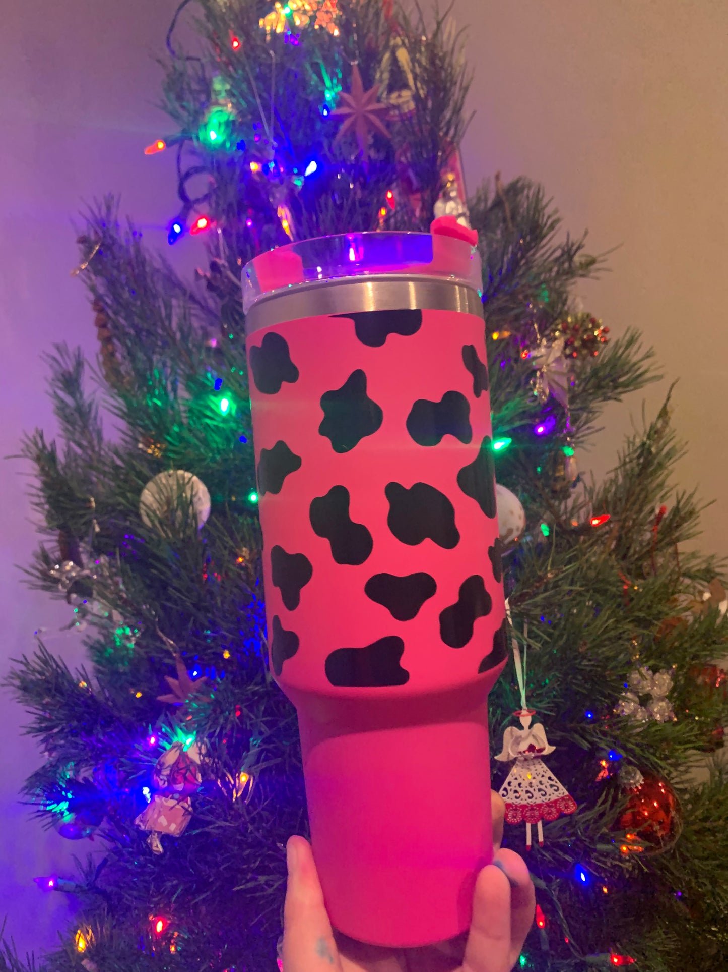 Cow on Hot Pink 40 oz