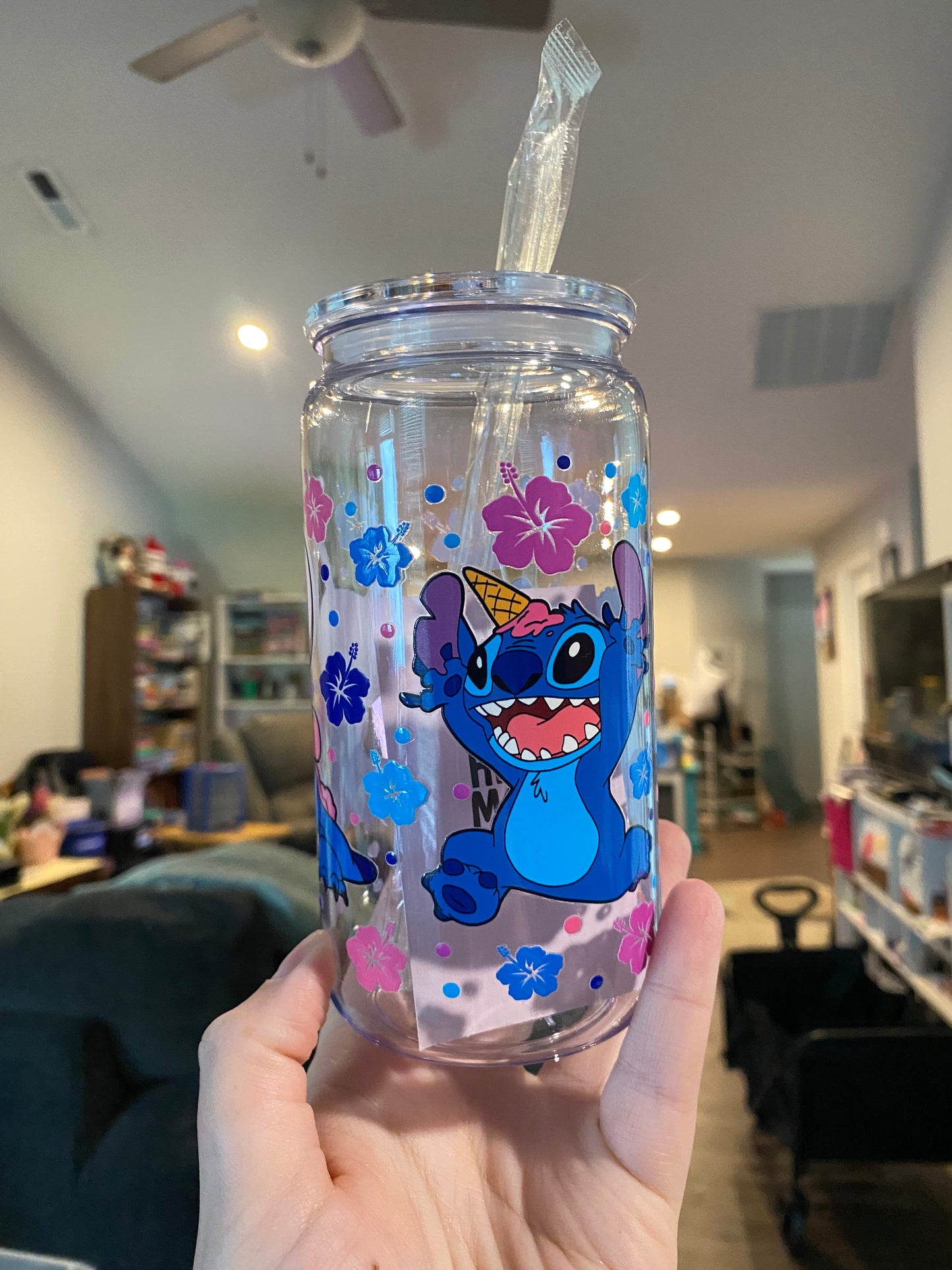 Blue Alien Plastic Libbey
