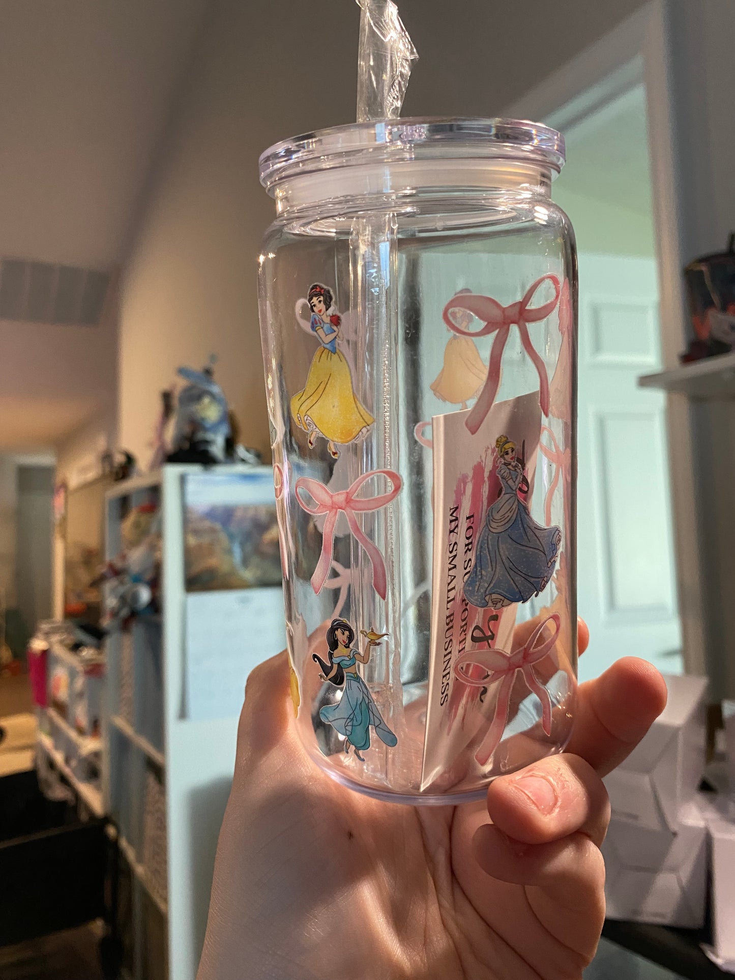 Princess and Bows  Plastic Libbey