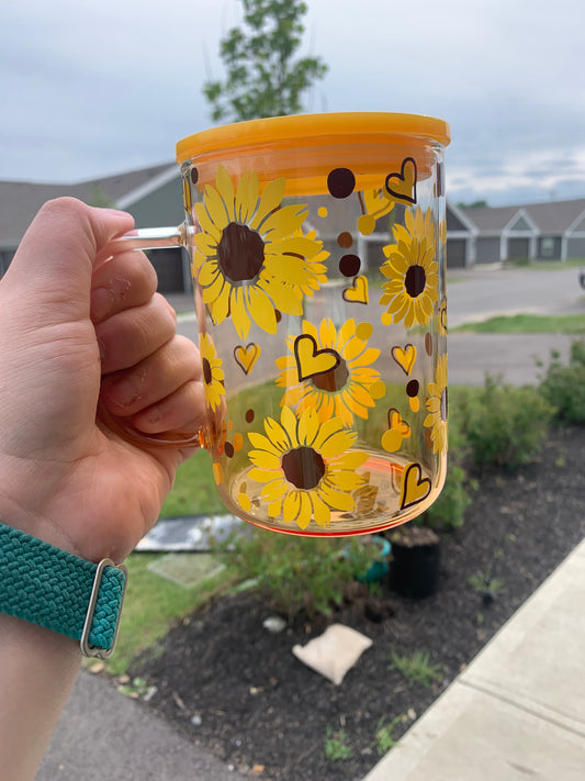 Sunflower Glass Mug