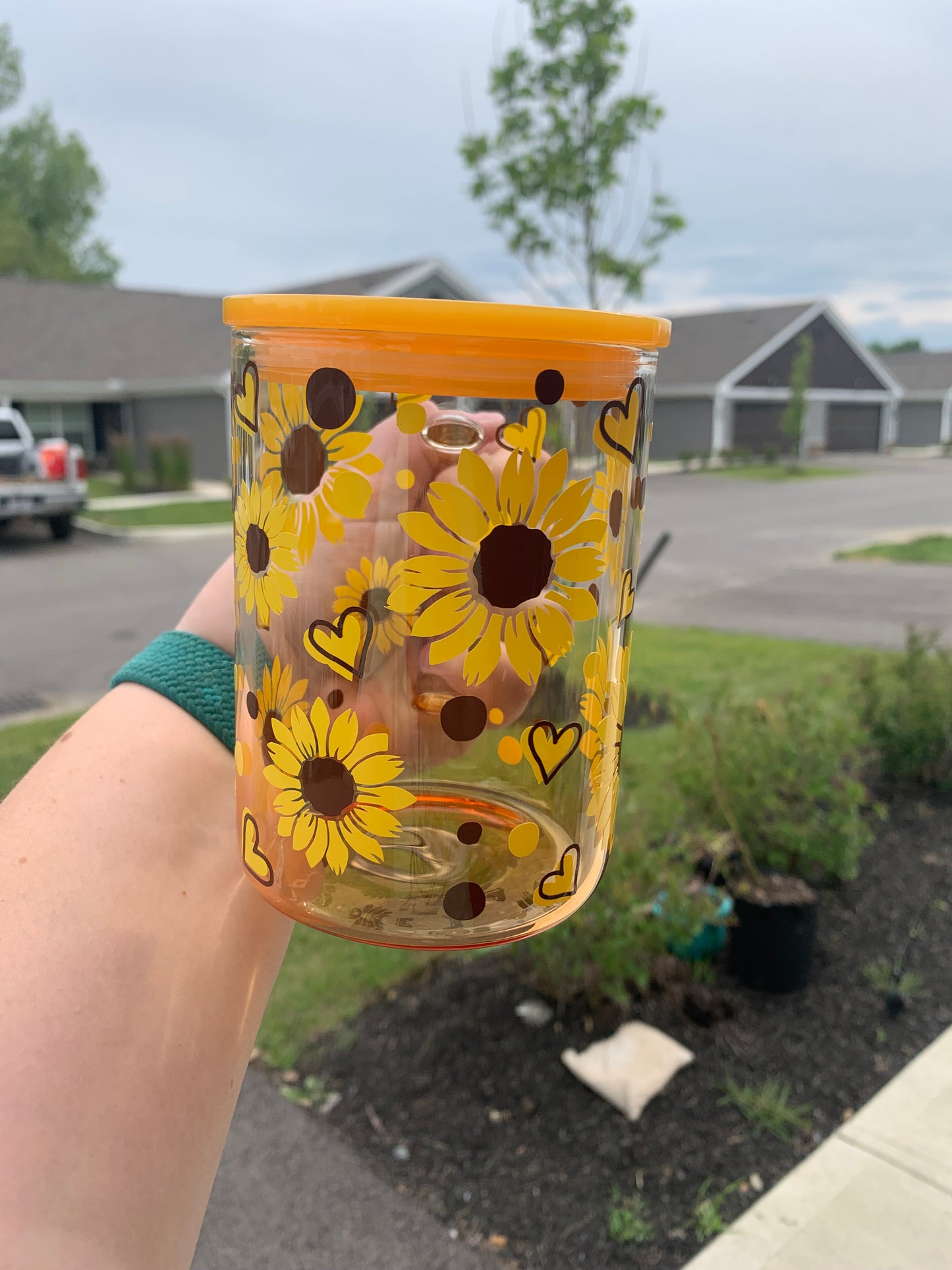 Sunflower Glass Mug