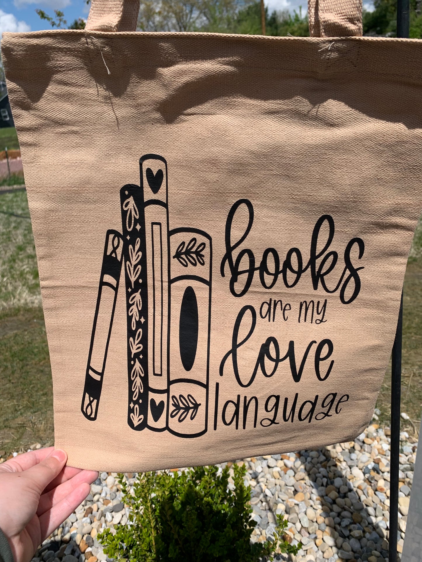 Books are my Love Language Canvas Bag