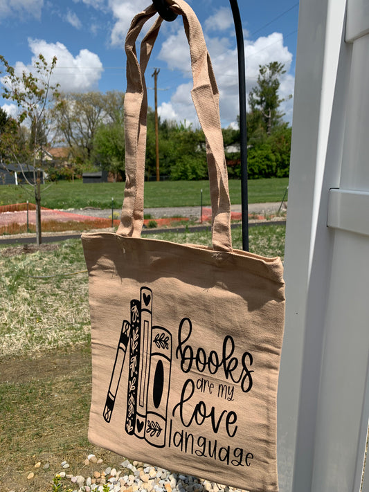 Books are my Love Language Canvas Bag