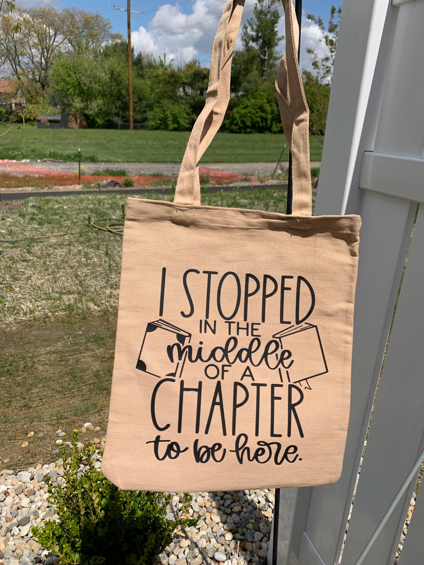 Stoped in the Middle of a Chapter Canvas Bag